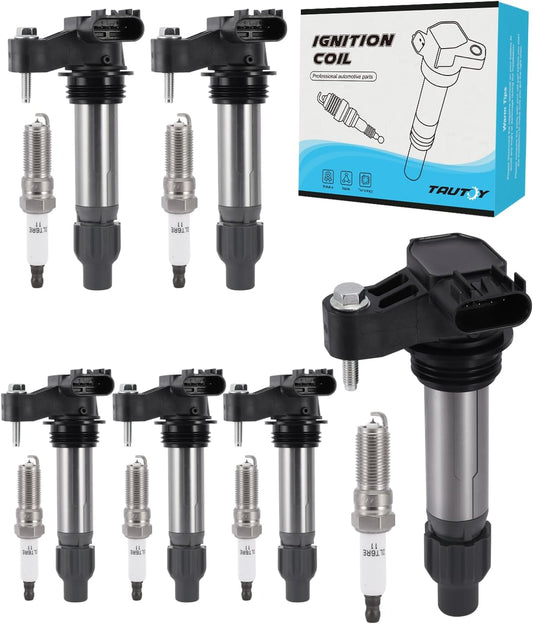 UF569 Ignition Coil 5367 Spark Plug For Buick Enclave LaCrosse,Cadillac ATS SRX STS,Chevy Camaro Caprice Equinox Impala Malibu Traverse,GMC Acadia Terrain,Pontiac,Saturn,Suzuki 2007-2021,6 PCS