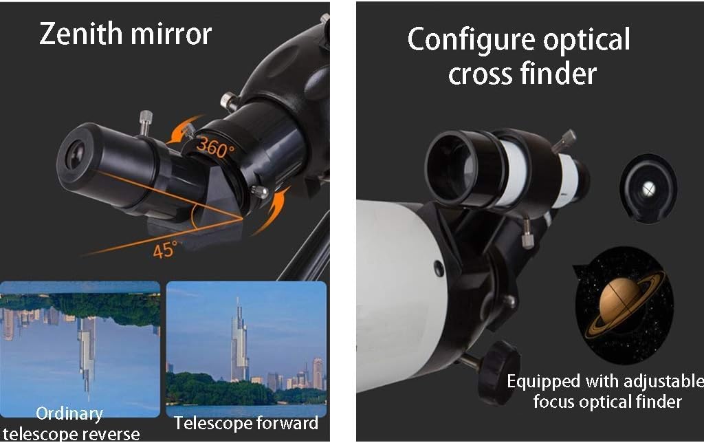 Ultra Hd, Telescope for Beginners Adults, 80 Mm Aperture 400mm Astronomy Telescope with Adjustable Tripod and Backpack, Telescope for