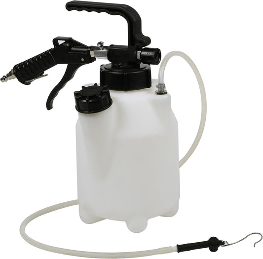 ARES 18078 – 3-Liter Vacuum Brake Fluid Bleeder – 3L Fluid Extractor Connects to Standard Shop Air Supply – Manual Trigger Locks for Hands-Free Use – Bleeds from Caliper Without Need for Adapters