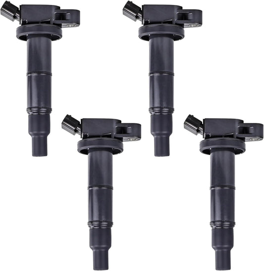 4PCS Ignition Coils Packs UF333 Replacement for 2002 2003 2004 2005 2006 2007 2008 2009 2.4L Toyota Camry Matrix RAV4 Solara Highlander Scion TC xB Lexus HS250h 2.4 Replace C1330 UF494
