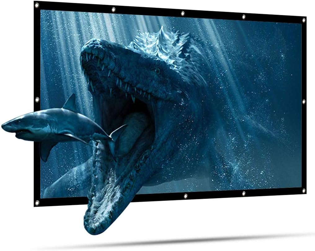 16:9 Thicken Foldable 100 inch Projector Screen Matt White Front Rear 3D Screen for Projection Screen Home Theater