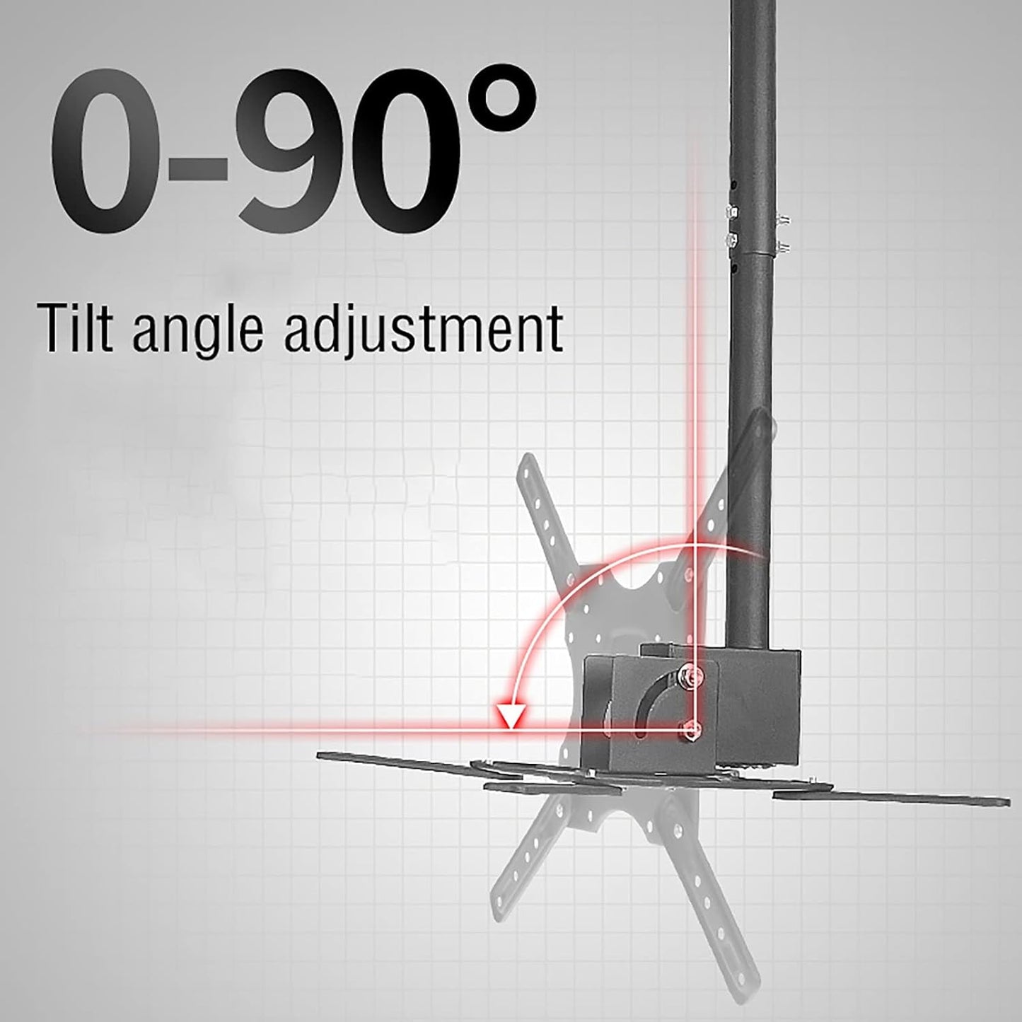 TV Stand,tv Wall Mount Ceiling TV Mount Bracket, Adjustable Height Telescoping Tilt and Swivel, Fits Most 32-55 Inch LED Sn Display