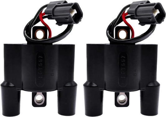2pcs F6T557 Ignition Coils Pack Compatible for Kawasaki STX-12F 2003-2007, STX-15F 2004-2017, Ultra LX 2007-2016, Ultra 250X 2007-2008, Ultra 260X 2009-2010, Ultra 260LX 2009-2010