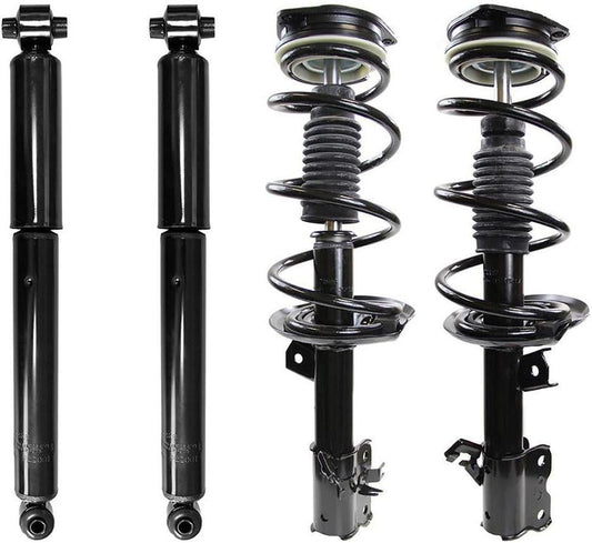 4X Front Rear Automotive Replacement Shocks,Struts & Suspension Products HZGEBTECH fits Nissan Rogue 2012 fits Nissan Rogue 2013 fits Nissan Rogue Select 2014 fits Nissan Rogue Select 2015