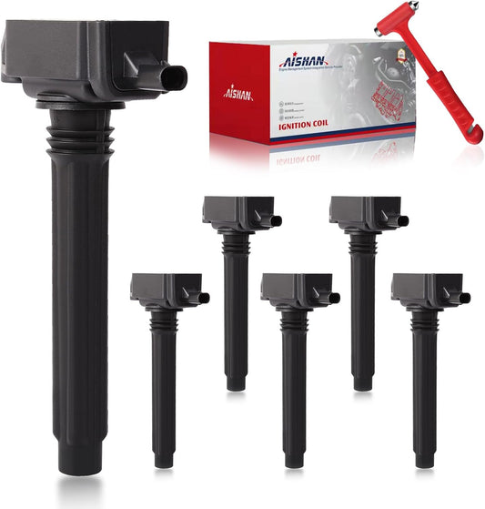6PCS Ignition Coil Pack Replacement for 2011-2016 Chrysler Town & Country Dodge Avenger Challenger Durango Ram 1500 Promaster Routan V6 3.6L, UF648