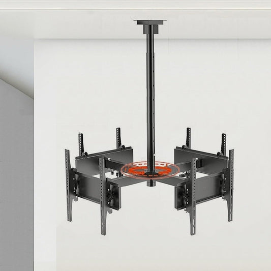 4 Sided Ceiling TV Mount Bracket TV Wall Mount, 32-50 Inch TV Telescopic Height Adjustment TV Lift Stand, 360 Degree Swivel Height Adjustment Roof TV Hanger
