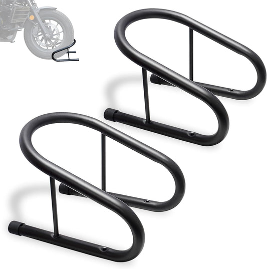 WOWTK 6.5" Removable Dirt Bike Wheel Chock w/Mount Kit,6 1/2 in. wide Motorcycle Trailer Locking Wheel Chock Tire Holder,Pack of 2