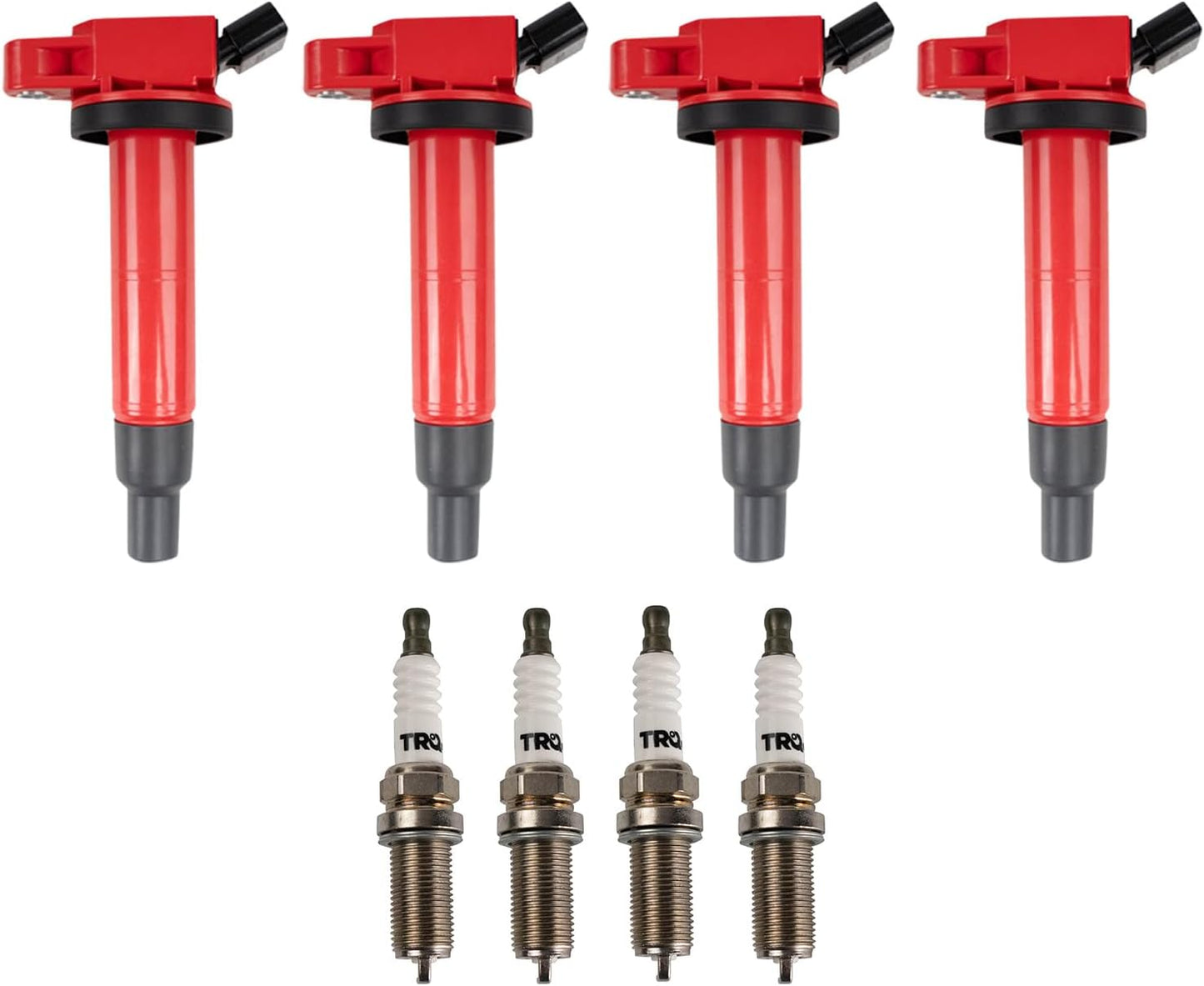 TRQ Ignition Kit Ignition Coil Spark Plugs Compatible with 92-01 Ford 91-97 Lincoln Mercury