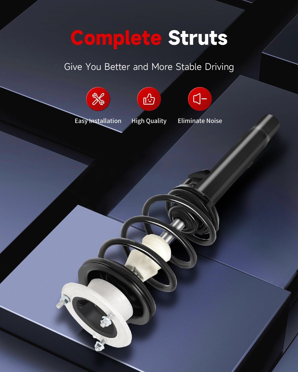 cciyu Struts Complete Struts Spring for 2008-2011 for BMW 135i 2006 for BMW 325i Struts Shocks for 172313 172314 front Struts