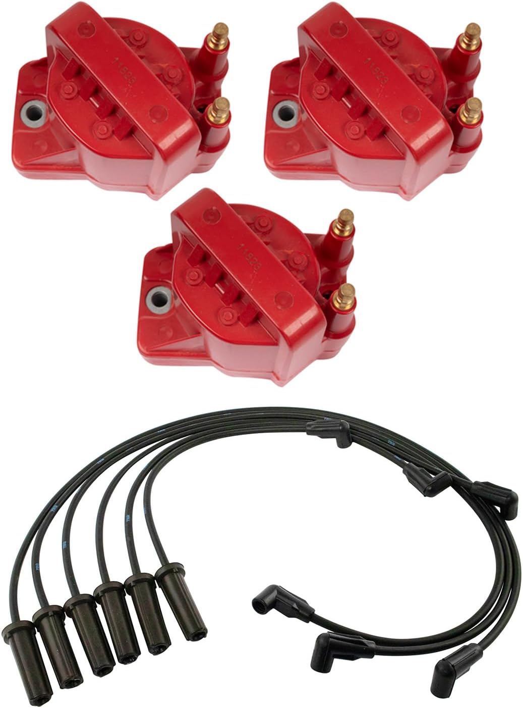 TRQ Ignition Kit Ignition Coil Spark Plugs Wire Set Compatible with 2005-2009 Buick LaCrosse 2007-2008 Lucerne 1999-2004 Regal 2000-2005 Chevrolet Impala Monte Carlo 1999-2008 Pontiac Grand Prix