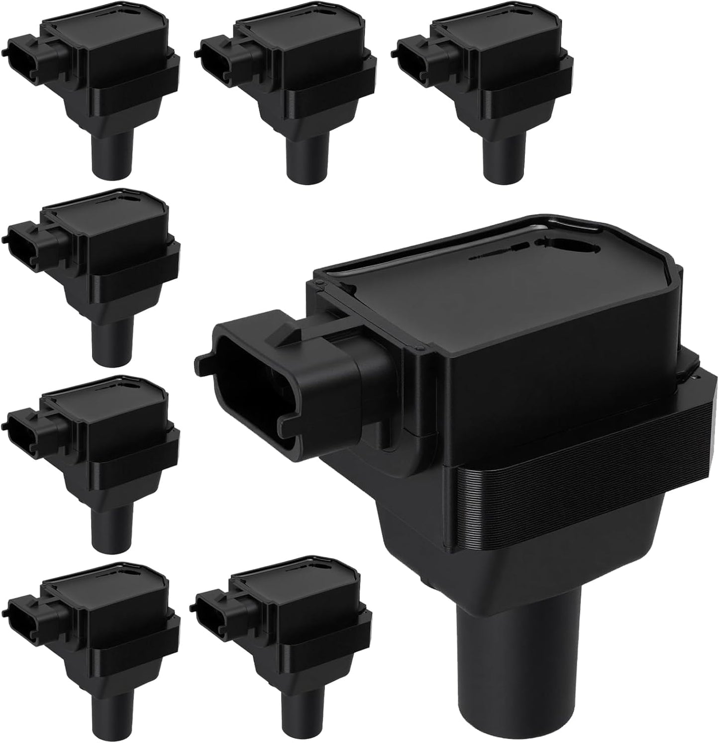 SCITOO ignition coils 4+Spark Plugs 4 4pcs Replacement for P-assat 1.8L 2001-2005,for J-etta 1.8L 2001 2002 2003 2004 2005,for A-udi A4 1.8L 2001-2007 Replace UF411 UF-437, UF-580, CO044