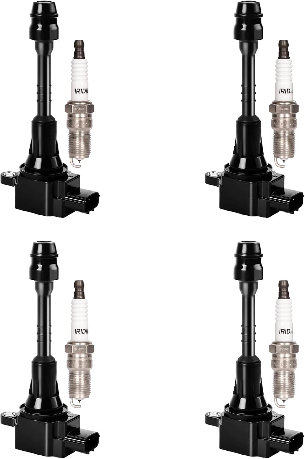Set of 4 Ignition Coil Pack and Spark Plugs Fits for Nissan Sentra 1.8 L4 2002 2003 2004 2005 2006 1.8L Replaces UF351 C1397