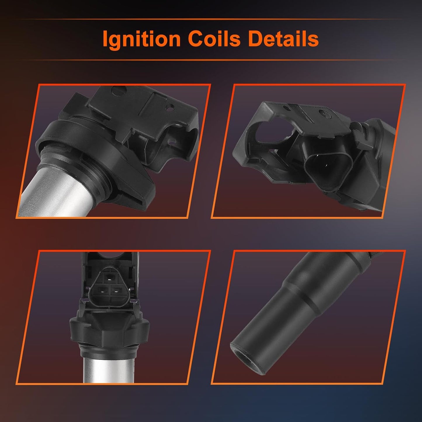 Set of 4 Ignition Coil Pack UF598 Compatible with Mini Cooper 2007-2013 Paceman 2013-2016 Countryman 2011-2016 L4 1.6L