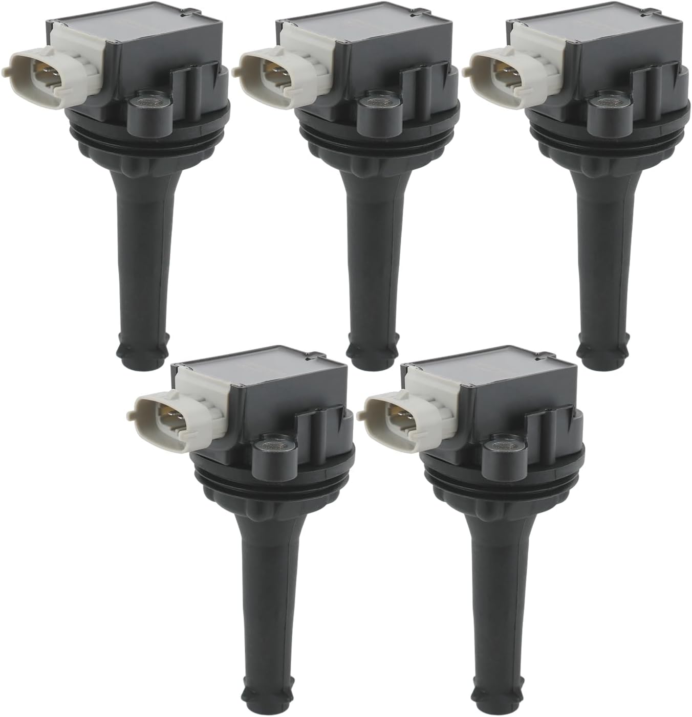 Set of 5 Ignition Coil Pack Compatible with Volvo C30 C70 S40 S60 V50 V70 XC70 L5 2.4L 2.5T Replace# UF517, 5C1778, E1017, 52-2133, IC597, 30713417, C1721