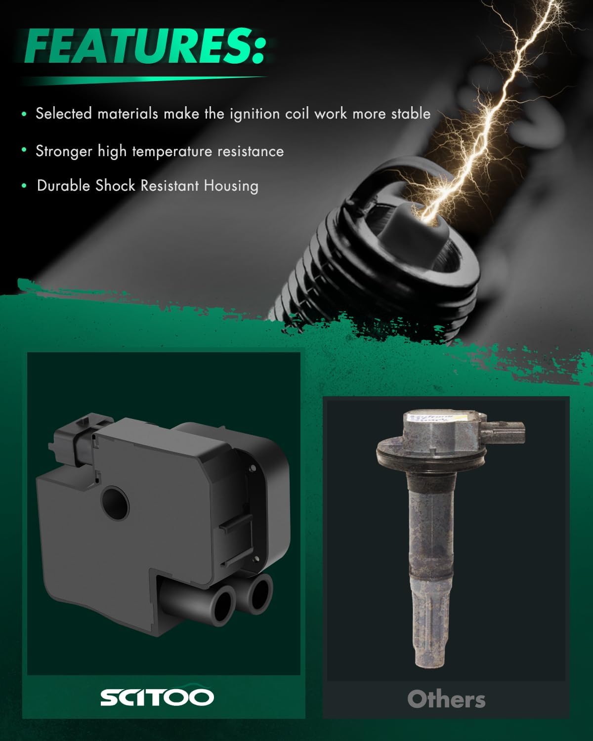 SCITOO Coil Pack of 8 Ignition Coil for Mercedes-Benz for Chrysler for Crossfire L6 V6 V8 Automobiles Fit for OE UF359 C1444 C1361