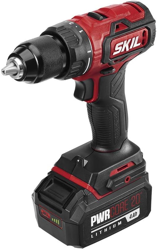 SKIL 2-Tool Combo Kit: PWR CORE 20 Brushless 20V Cordless Drill Driver and Cordless Circular Saw Includes 4.0Ah Lithium Battery and PWRJump Charger - CB743901