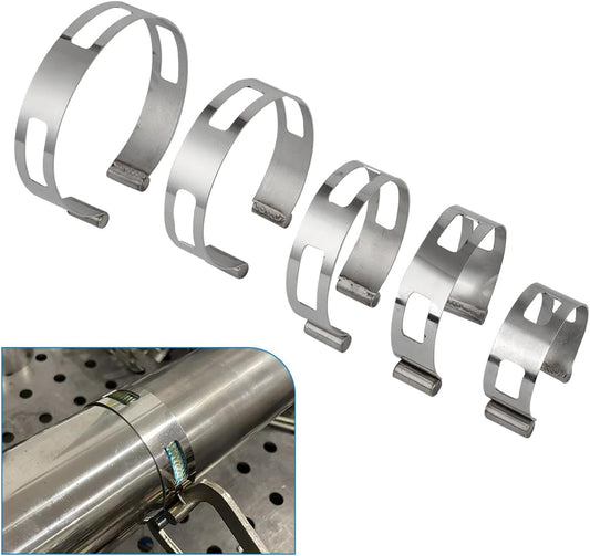 5PCS Exhaust Pipe Tacking Band For Tig Welding Fabrication 2" 2.5" 3" 3.5" 4"