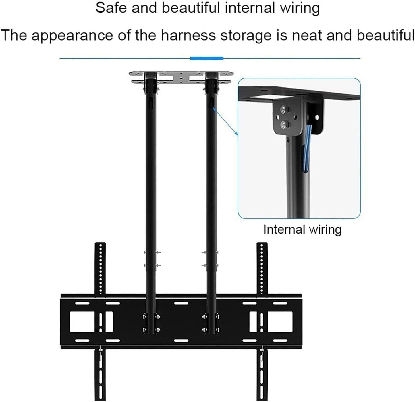 TV Wall Bracket Adjustable Ceiling TV Mount Bracket - TV Wall Mount Bracket, Telescoping Outdoor TV Mount, for 50-110Inch Flat Sn TVs for 26-70 inch TVs