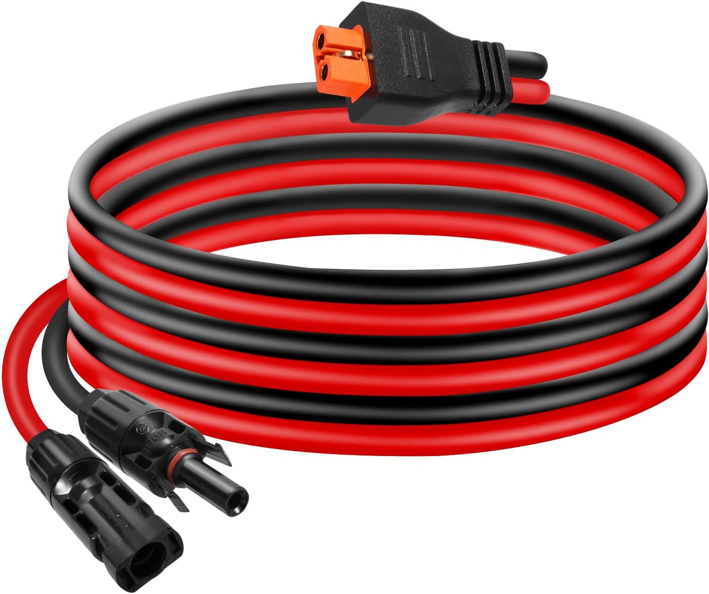 10AWG Tinned Copper Wire XT60i to Solar Panel Connector Extension Cable 35FT – Heavy-Duty Solar to XT60i Cable for RC Batteries, Drones, Solar Power Systems, and Renewable Energy Applications
