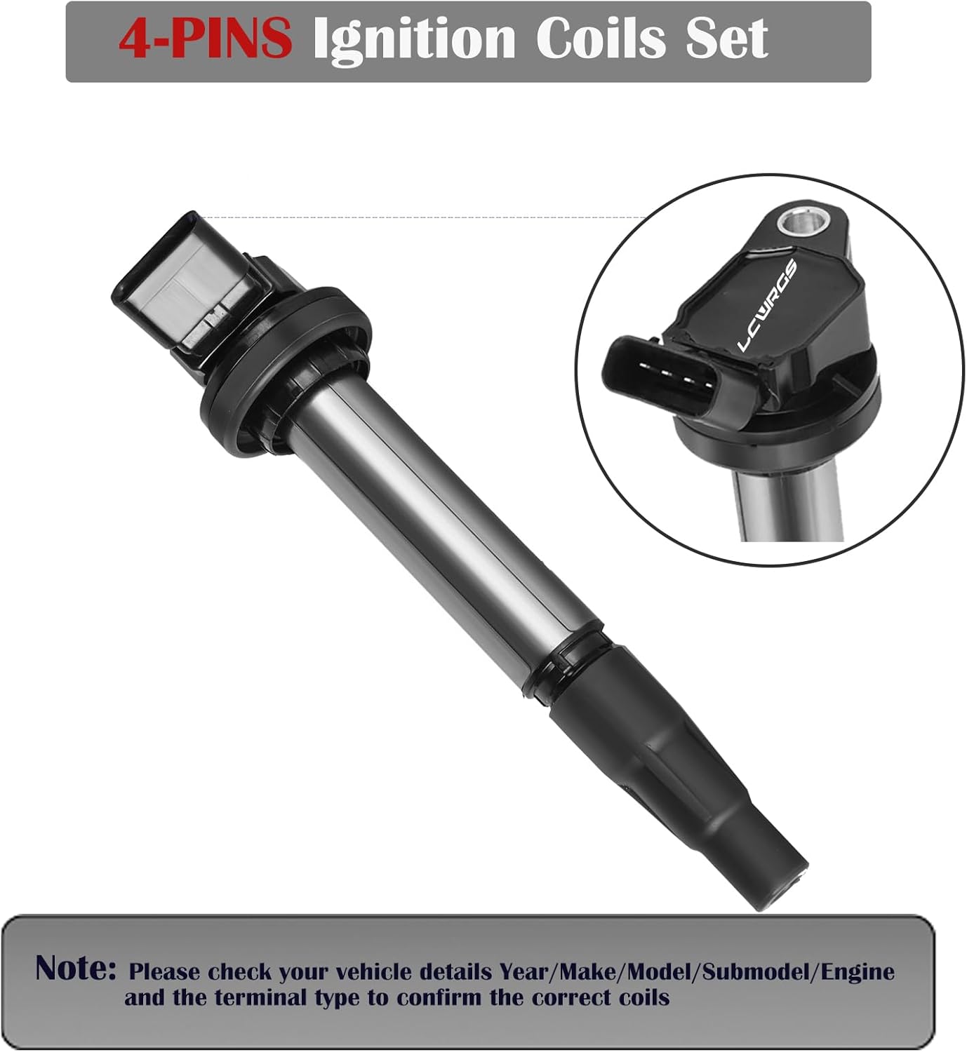 Set of 4 Ignition Coil Pack and Spark Plugs Fits for 1.8 Toyota Corolla Prius Matrix 2009 2010 2011 2012 2013 2014 2015 2016 2017 Spark Plugs Coils 1.8L Replaces UF596 UF619 9091902258