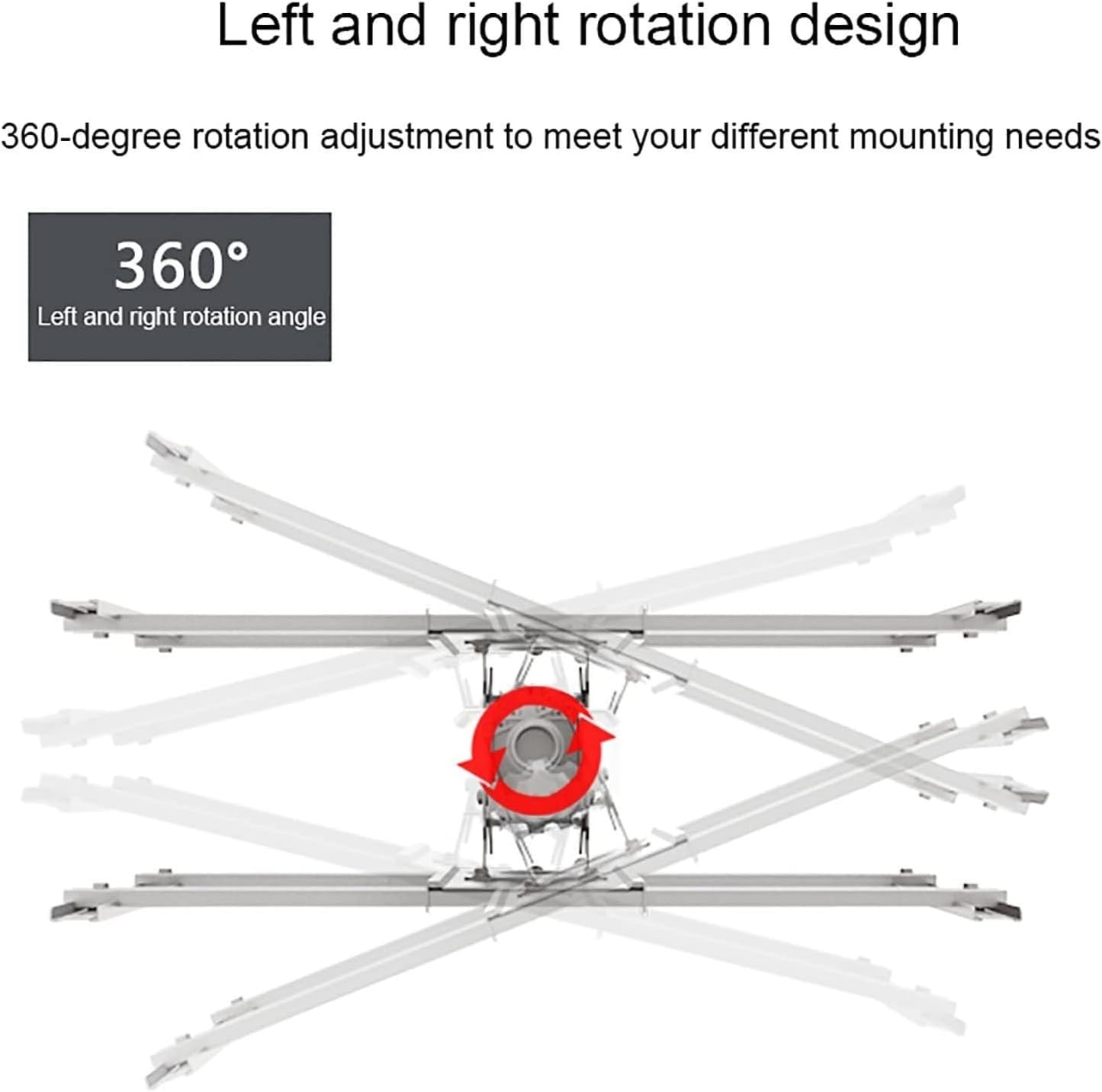 Universal Double Ceiling TV Mount Bracket, Tilt & Swivel Design for 32-65/75 Inch TVs, Adjustable Height, Fits Flat Ceilings, Holds 2 TVs, 1150-2000mm(1650)