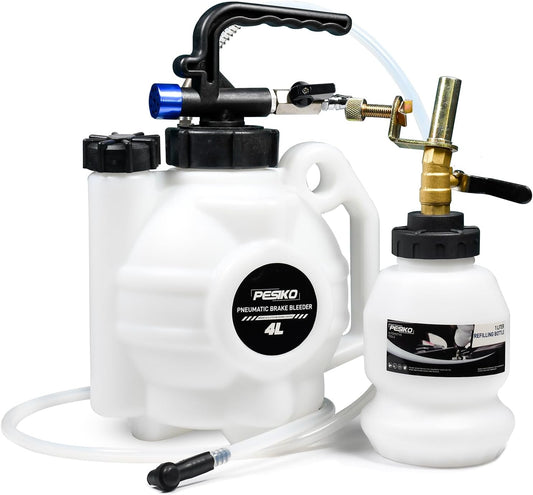4L Vacuum Brake Bleeder Kit, Pneumatic Fluid Extractor Pump One Person, Oil Changer Vacuum Fluid Extractor for Automotive Fluids Vacuum Evacuation
