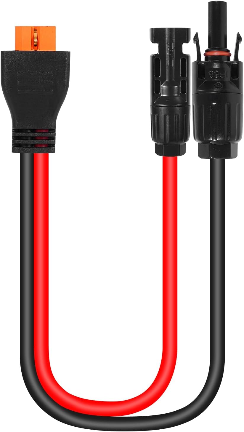 10AWG Tinned Copper Wire XT60i to Solar Panel Connector Extension Cable 35FT – Heavy-Duty Solar to XT60i Cable for RC Batteries, Drones, Solar Power Systems, and Renewable Energy Applications