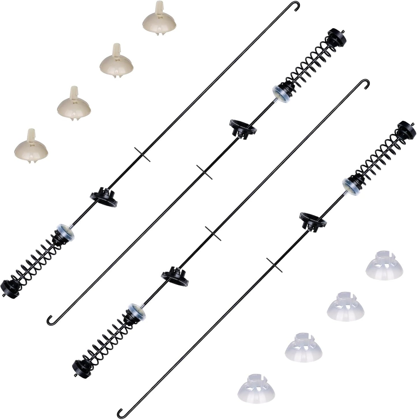 2025 Upgraded W11400156 W11187091 WTW7120HW0 MVW7230HW0 MVW7232HW0 WTW8127LC0 Washer Suspension Rods Kit for whirlpool kenmore and maytag Replace PD00065760、AP6976426、PS12731247、EAP12731247