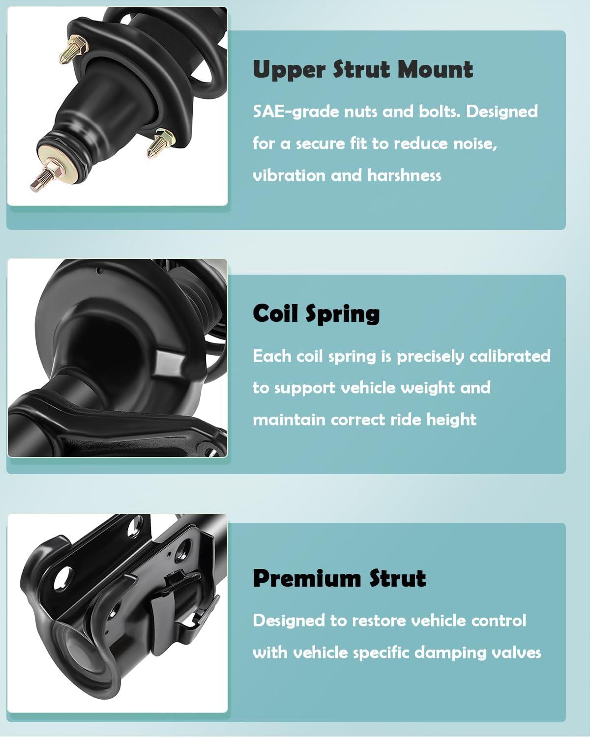 SCITOO Front and Rear Shock Absorber Assembly Fit for 2002-2006 for Honda CR-V, Complete Shock and Strut Assembly Kit Fit for 172144 172143 171380L 171380R 4PCS