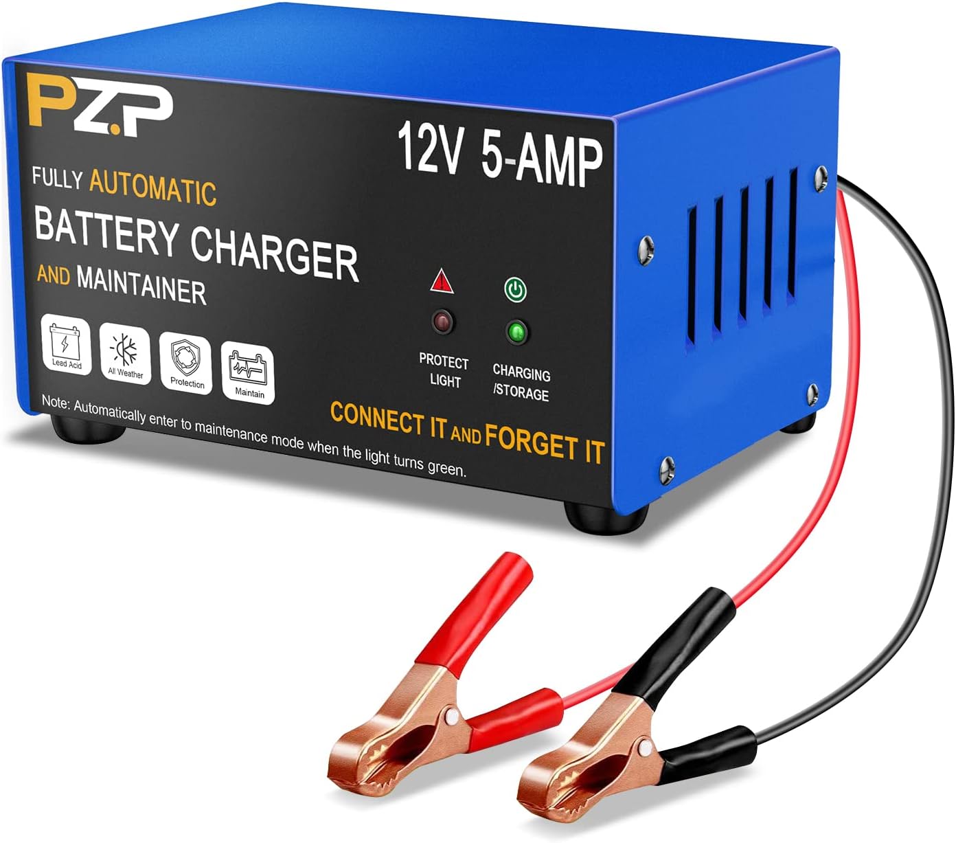 12V 24V Manual Battery Charger Maintainer, 0 to 15A Arbitrarily Adjustable Car Battery Trickle Charger, Battery Desulfator with Repair, Winter Mode, Suitable for AGM Gel Deep Cycle Truck RV ATV