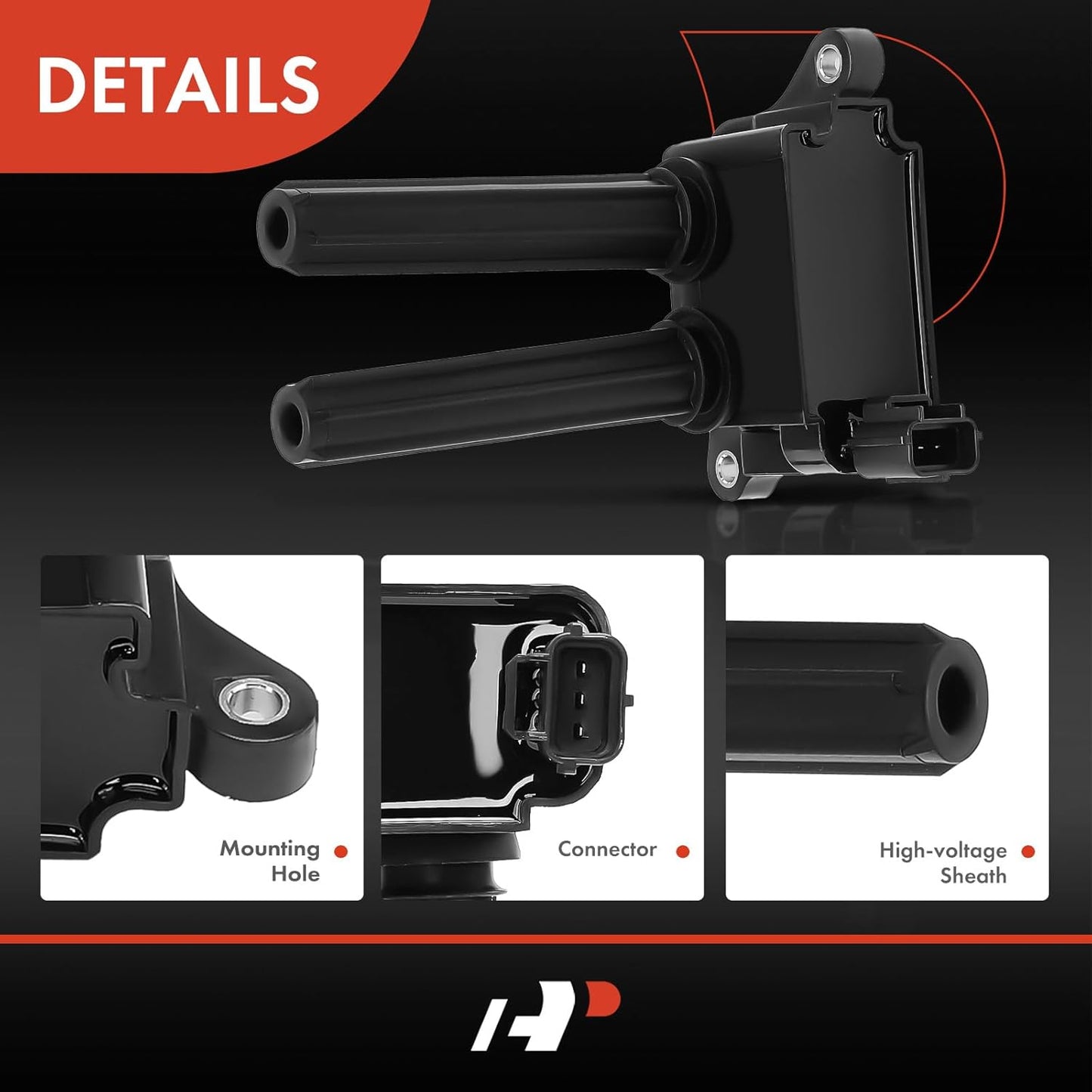 A-Premium 8PCS Ignition Coil Packs Compatible with Chrysler, Dodge, Jeep & Ram Vehicles - [V8 5.7L 6.1L 6.2L 6.4L] - 300, Ram1500, Ram2500, Charger, Durango, Grand Cherokee, Wrangler - 2005-2024