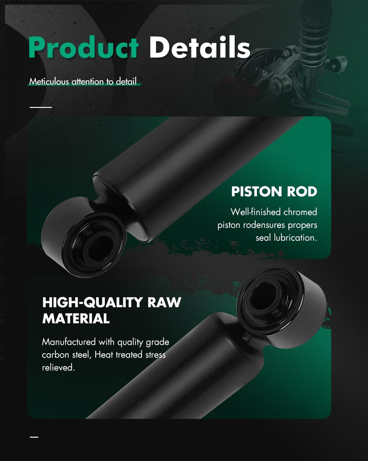 SCITOO - Rear Shock Absorber for Chevy Fits 2000-2006 for Chevy Suburban 1500,2000-2006 for Chevy Tahoe for GMC Yukon for GMC Yukon XL 1500 for GMC Yukon XL 2500 Shocks 344384 Struts - 2Pc Set