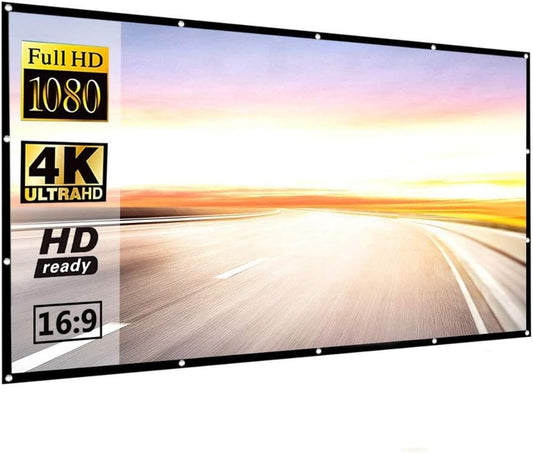 Screens for Projector Portable 60/100 /120 Inch 16:9 Polyester Outdoor Movie Screen for Travel Home Theater DLP Projektor (Size : 100 inch) (72 inch)