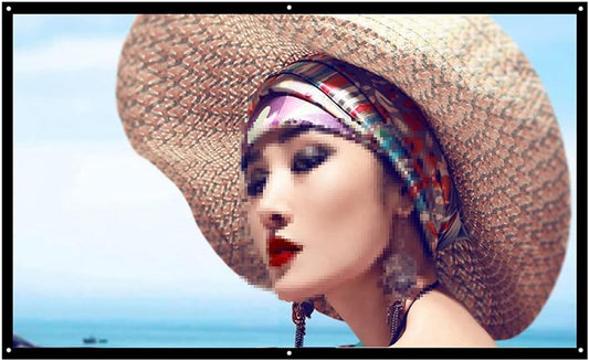 16:9 Full Projector Screen Home Cinema 60/72/100/150 Inch Indoor Outdoor Foldable Video Projection Screen Projector (Size : 72 inch) ()
