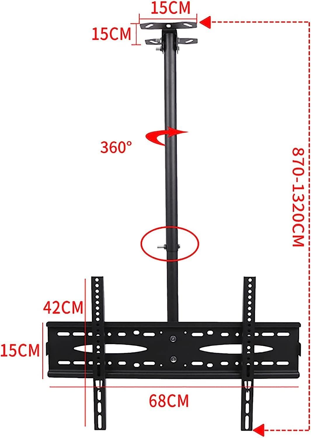 TV Stand TV Unit, Ceiling TV Mount, Hanging Full Motion Fits Most 32-72 Inch Flat Sn TVs, with Loading 77lbs\/35kg, Max VESA 600x400mm TV Mount TV Stand