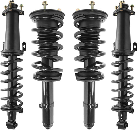 COMPLETESTRUTS - Front & Rear Complete Strut Assemblies with Coil Springs Replacement for 2006-2013 Lexus IS250 AWD Sedan - Set of 4