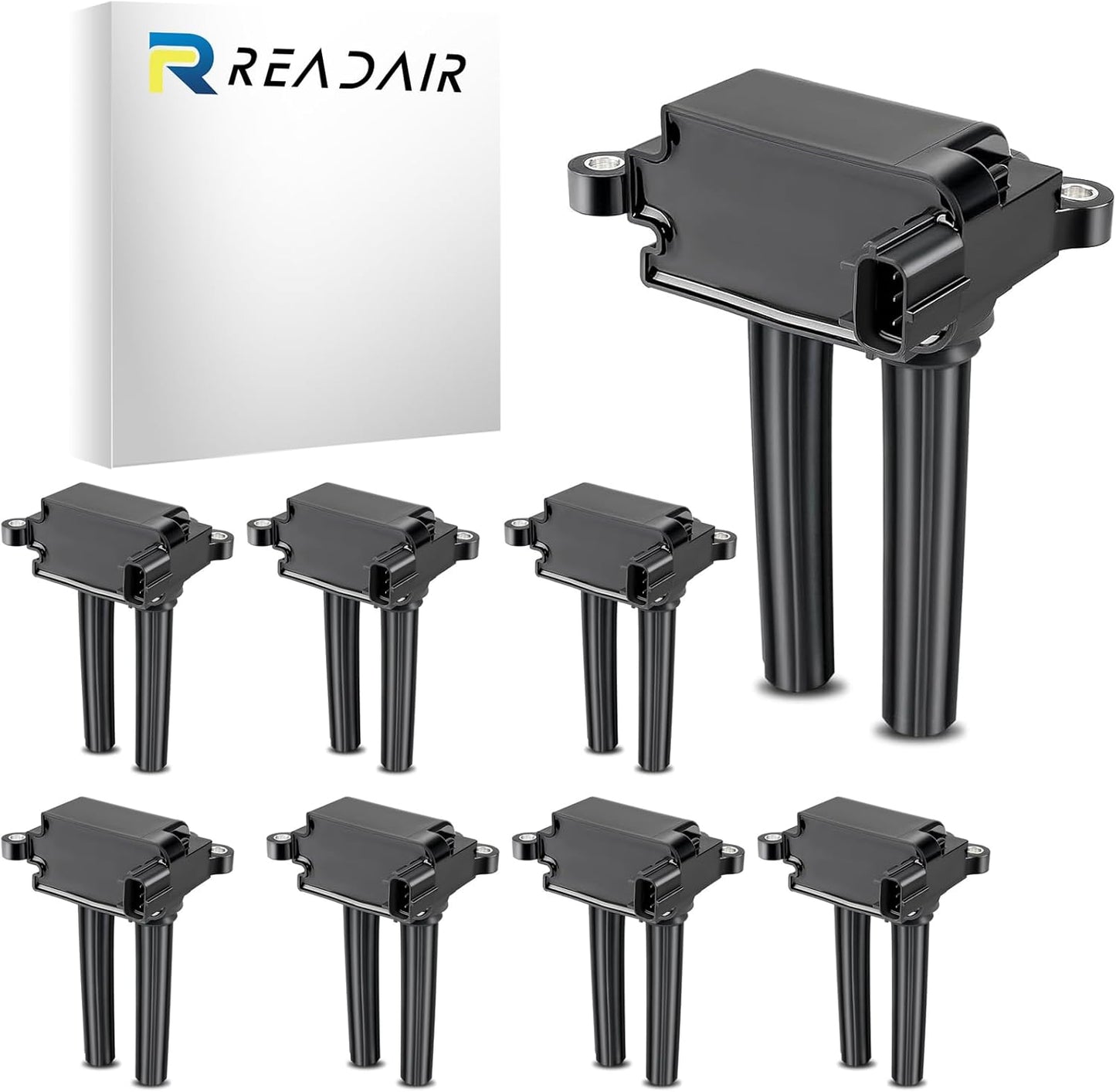 UF575 Ignition Coil & 1675 Double Iridium Spark Plug for Audi A3 A4 A5 A6 Q5 R8 TT RS4 RS5/Volkswagen Jetta Passat Beetle CC Golf GTI Replaces# C1627 07K905715F E1075