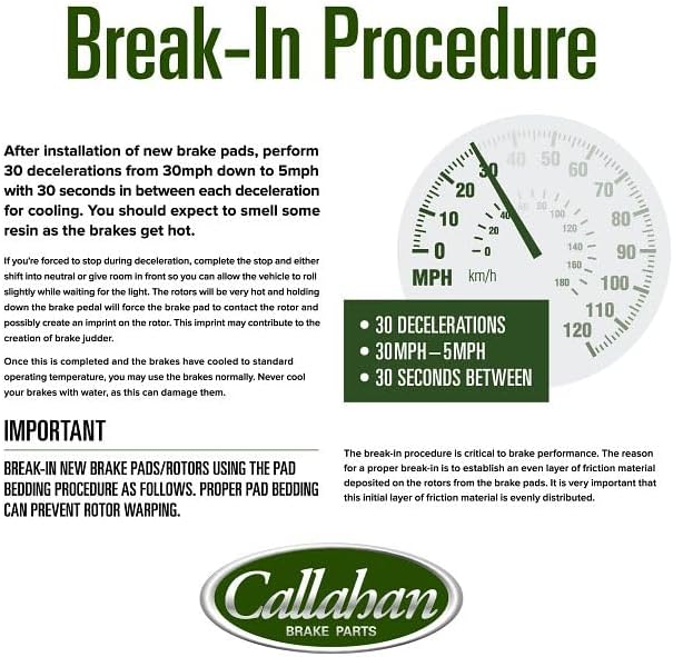 Callahan BRAKE PARTS Brake Kit for 2.0L 2006-2013 Mazda 3 Drilled & Slotted Brake Rotors and Ceramic Brakes Pads Front and Rear 2007 2008 2009 2010 2011 2012 Replacement