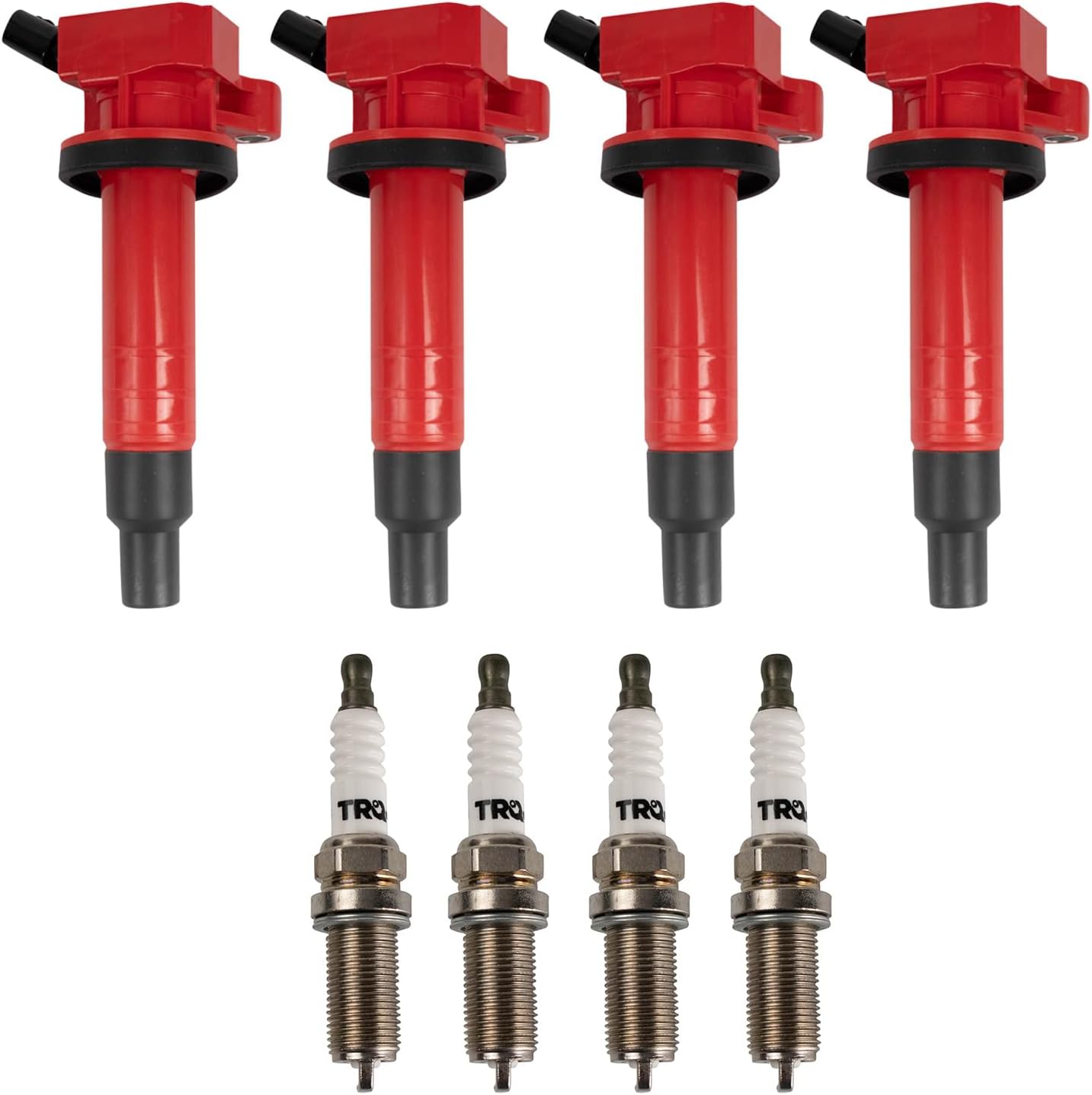 TRQ Ignition Kit Ignition Coil Spark Plugs Compatible with 92-01 Ford 91-97 Lincoln Mercury