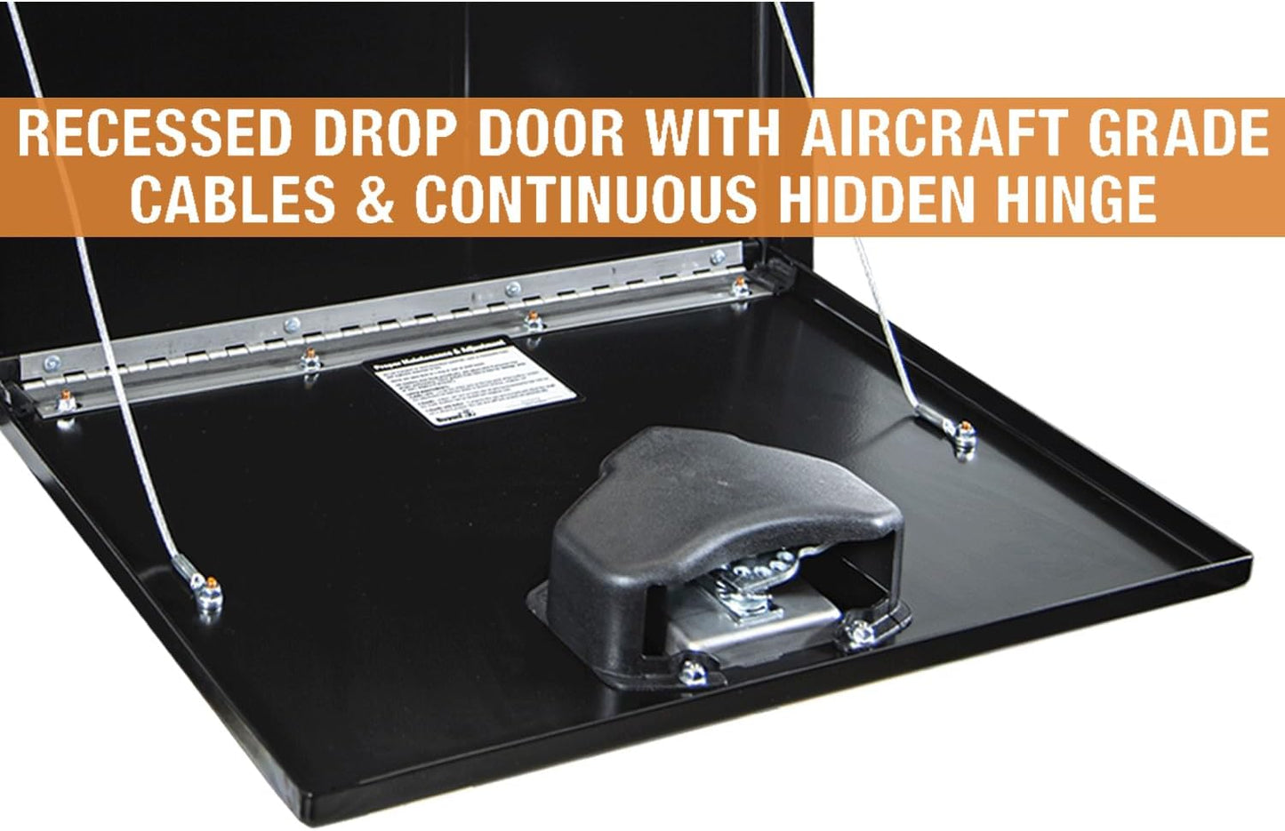 Buyers Products 1702300 Black Steel Underbody Truck Box w/ T-Handle Latch, 18x18x24 Inch, Contractor Toolbox For Organization And Storage, Job Tool Chest