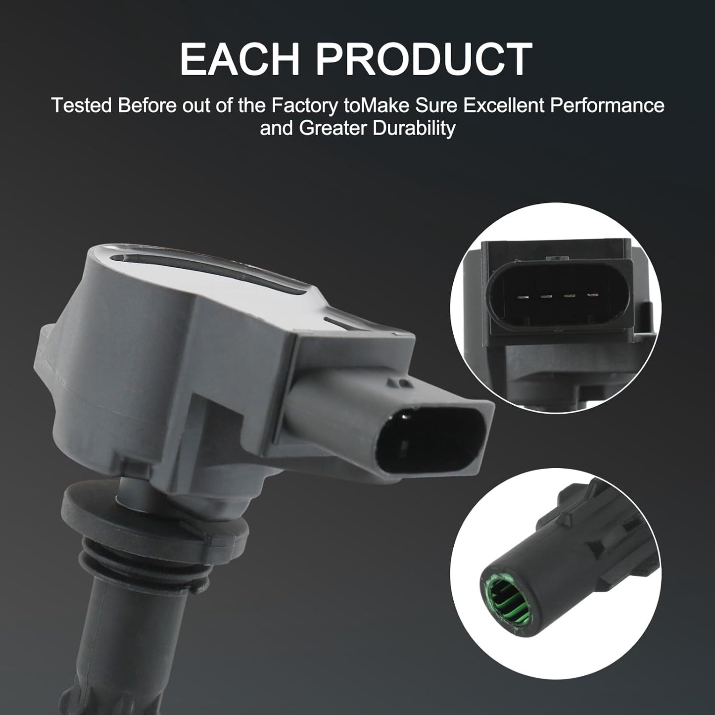 Set of 6 Ignition Coil Pack Compatible with Mercedes Benz E350 GLK350 ML350 ML450 R350 S400 C230 C280 C300 C350 CLK350 SLK280 SLK300 SLK350 V6 3.0L 3.5L Replace# UF535, UF585, C1691, 5C1748