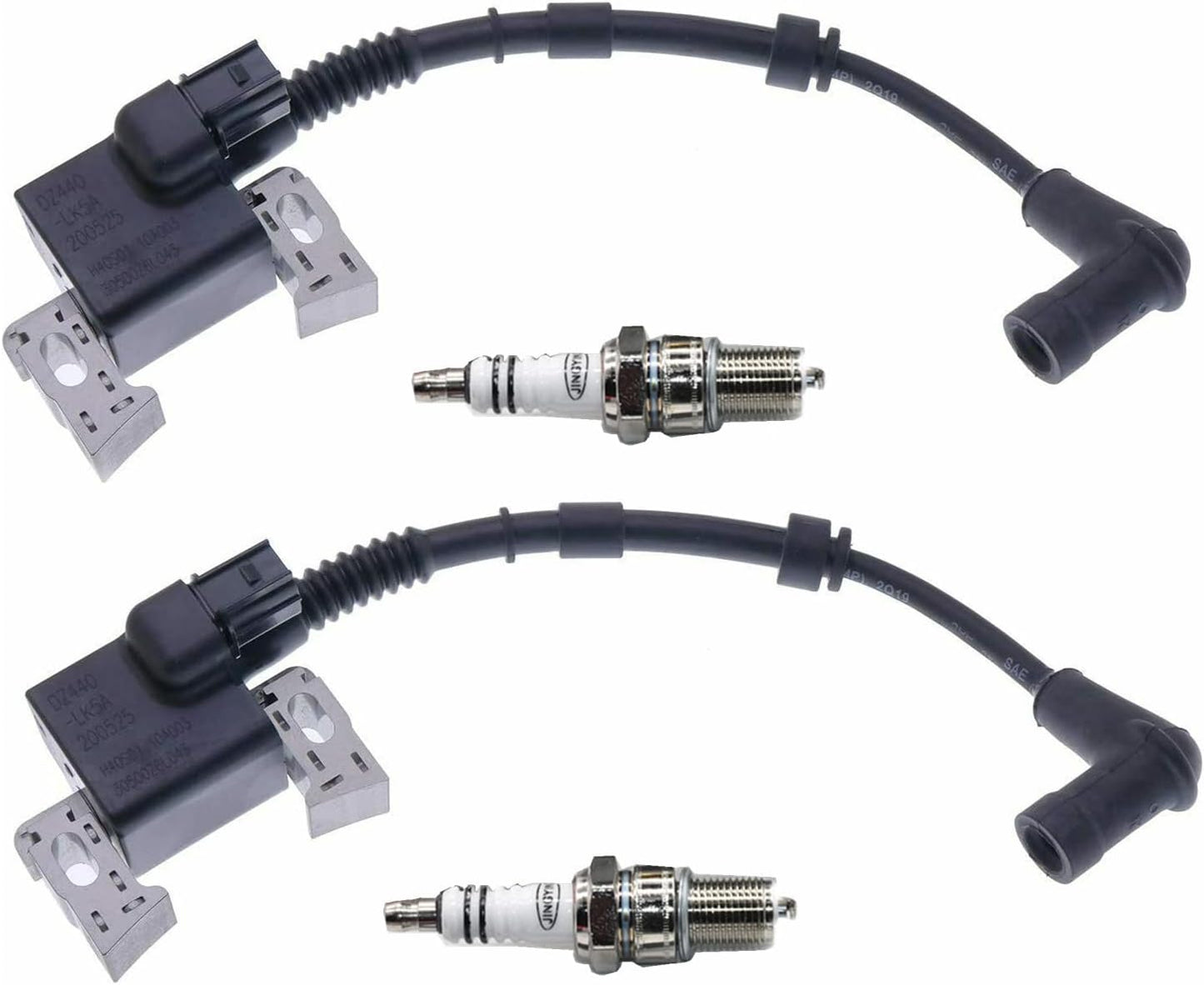 2PCS Ignition Coils 30500-Z6L-043 With Spakr Plug For Honda GX630 GX660 GX690 GXV630 GXV660 GXV690R