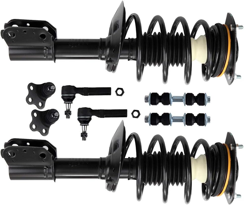 SCITOO Struts suspension kit For Chevrolet Impala 2000-2011,For Buick Century 1997-2005,For Chevrolet Monte Carlo Front Strut Spring Assembly,Stabilizer Bar Link Kit,Ball Joint,Tie Rod End 8Pcs,171661