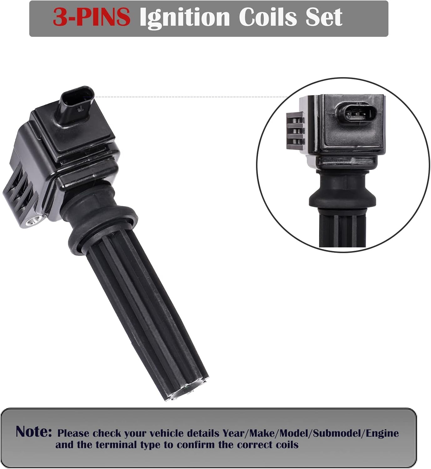 Set of 4 Ignition Coil Packs Fits for 2.0L L4 Ford Focus Escape Fusion Edge Lincoln MKC MKZ 2.0 2012 2013 2014 2015 2016 2017 2018 2019 OE# C1816 UF670 DG546