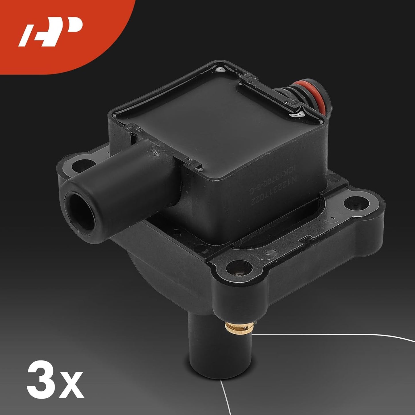 A-Premium 3x Ignition Coil Pack and 6x Iridium Spark Plugs Compatible with Mercedes-Benz C280 1994-1997, C36 AMG 1995-1997, E320 1994-1997, S320 SL320 1994-1996, 300CE 300E 300TE 1993