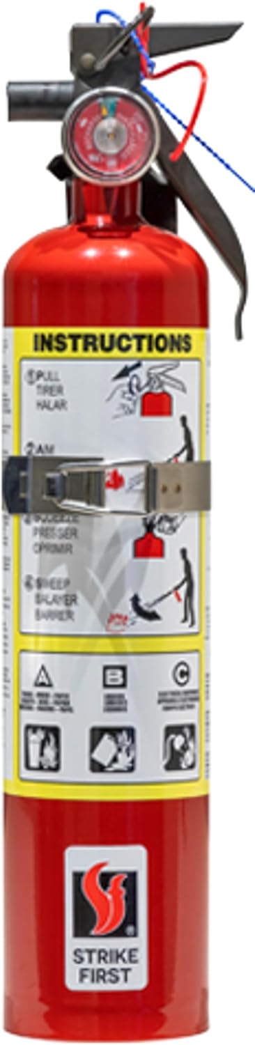 Strike First: RAPID RESPONSE ABC110ST Multi-Purpose 2.5lb Fire Extinguisher w/Vehicle Bracket