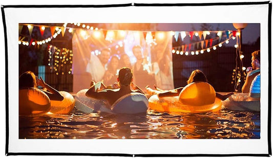 60” 70” 84'' Portable Projector Screen 16:9 White 84 Inch Diagonal Video Projection Screen Foldable Wall Mounted(84 inch)