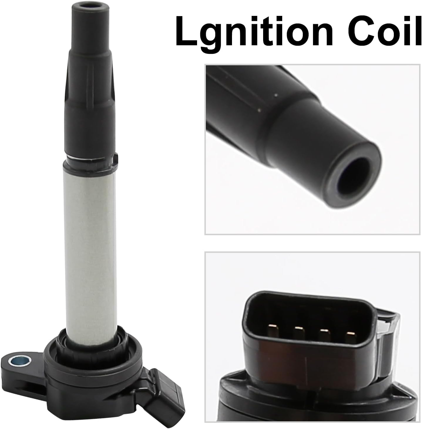 90919-02258 4Pcs Spark Plug Ignition Coil, Replacement for Toyota Corolla 1.8L L4 2009-2019 Corolla IM 1.8L L4 2017 Matrix 1.8L L4 2009-2014, Replaces UF-596 UF-619 C1714 90919-02252