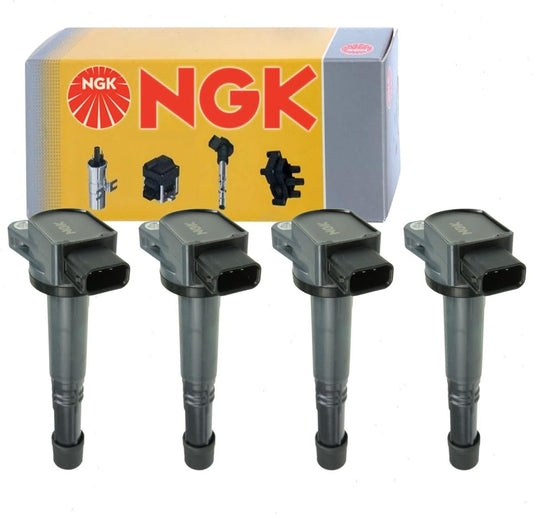 4 pc NGK Ignition Coils compatible with Honda CR-V 2.4L L4 2002-2009