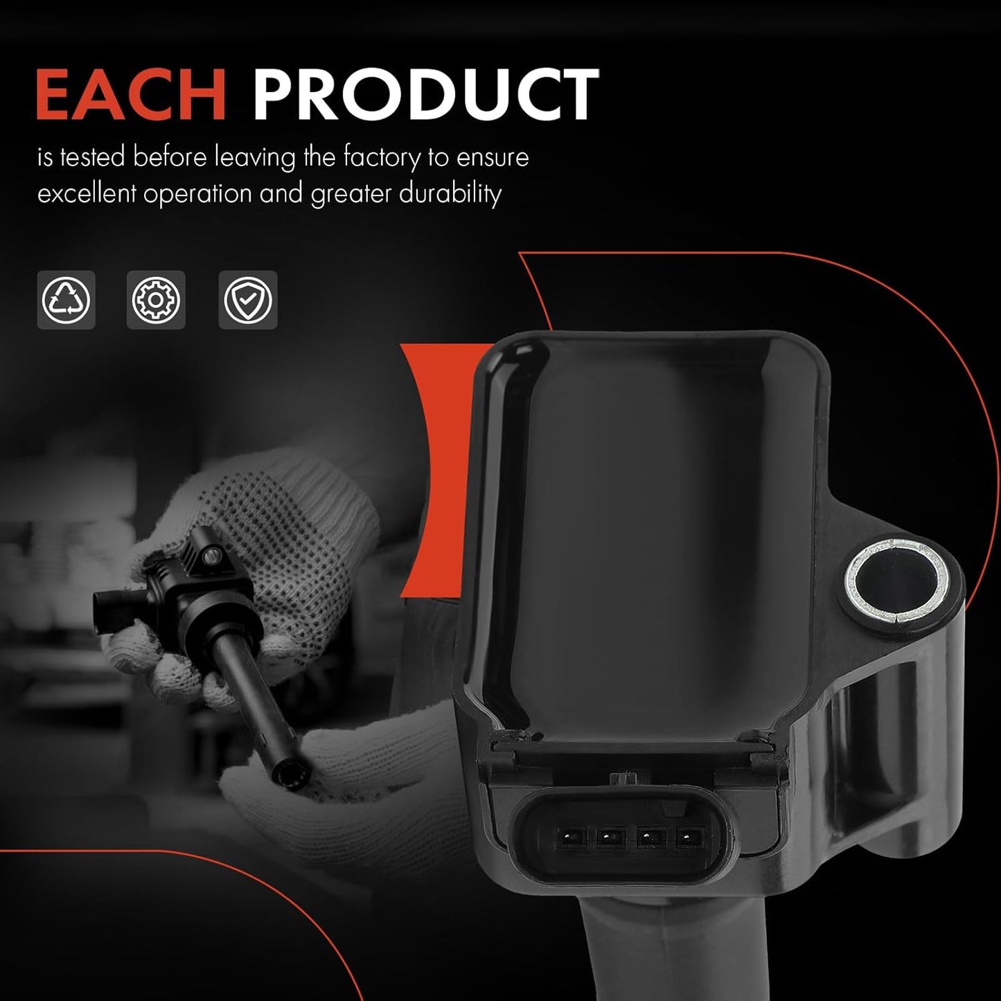 A-Premium Engine Ignition Coil Packs Compatible with Buick Encore 2018 Chevrolet Cruze Malibu 2016-2018 Equinox GMC Terrain 2018 L4 1.4L 1.5L 4-PC Set